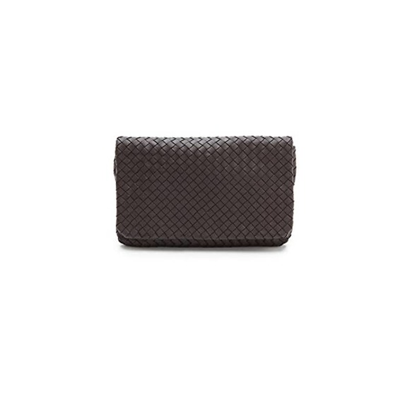 Christopher Kon Woven Ellena Black Leather Clutch - Picture 1 of 10